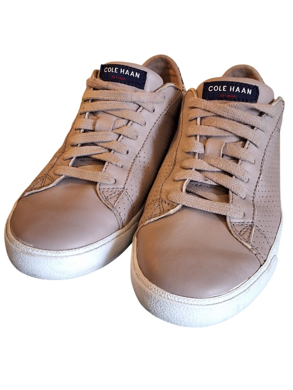 Cole Haan Grand Crosscourt Leather Sneakers Women’s Sz 6B Tan Casual Low Tops